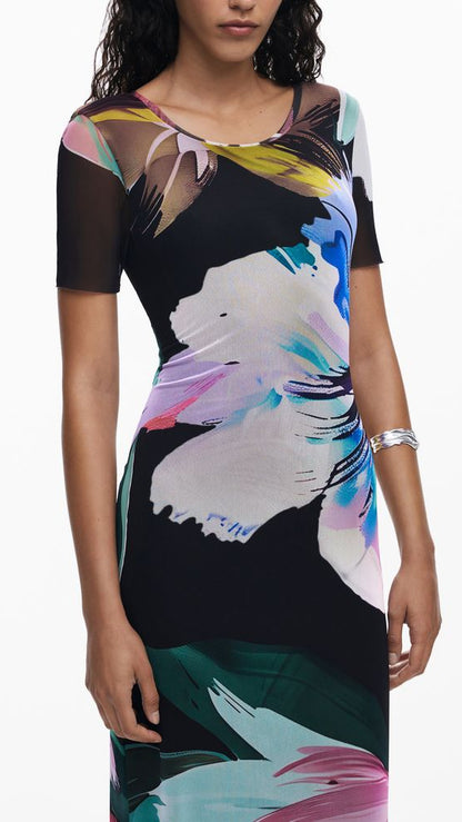 Desigual Black Polyester Women Dress
