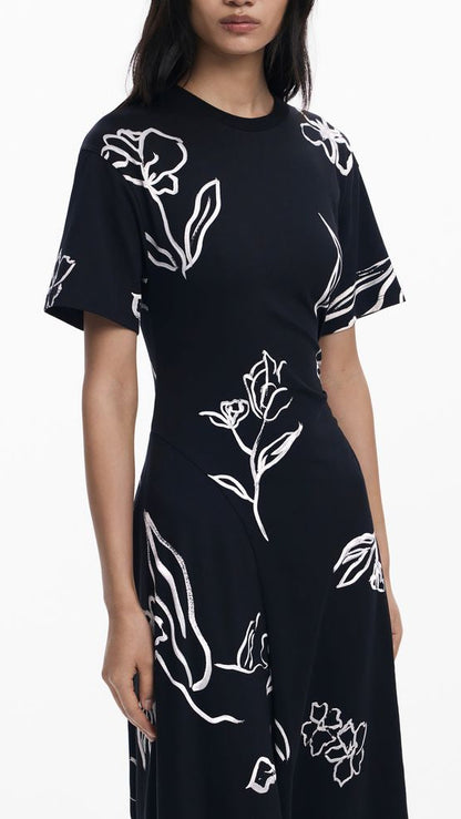 Desigual Black Cotton Women Dress
