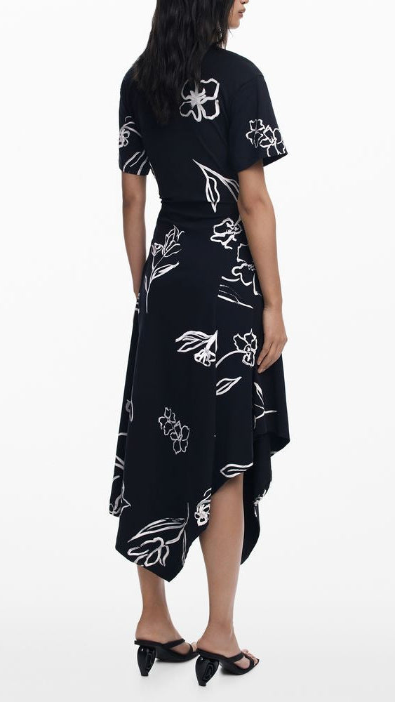 Desigual Black Cotton Women Dress