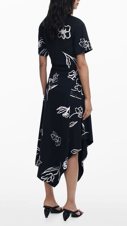 Desigual Black Cotton Women Dress