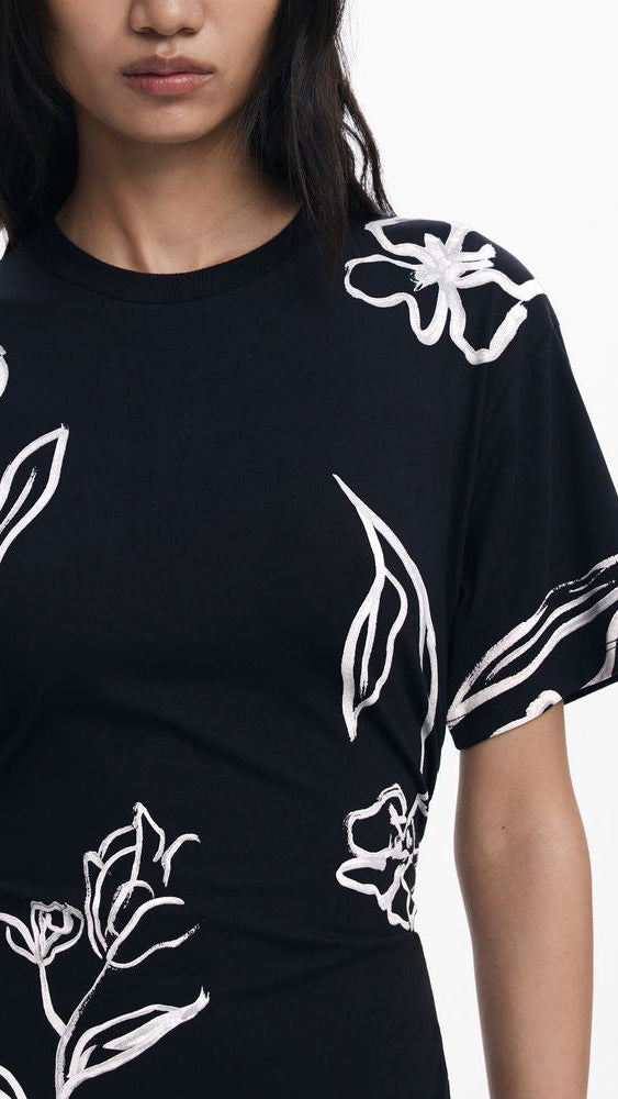 Desigual Black Cotton Women Dress