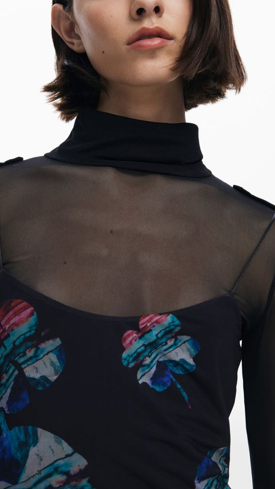 Desigual Black Polyester Women Dress