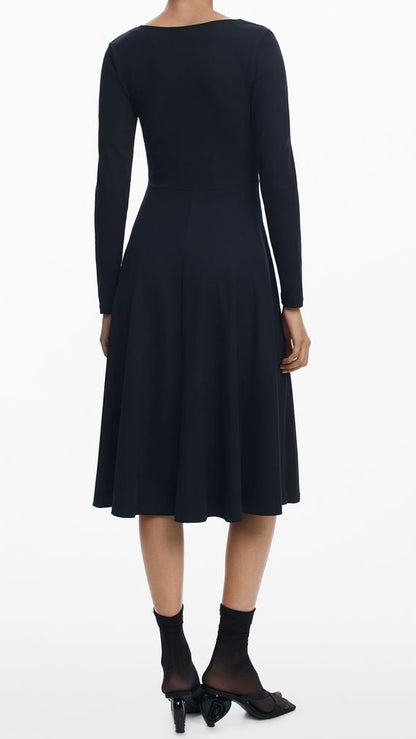 Desigual Black Cotton Women Dress