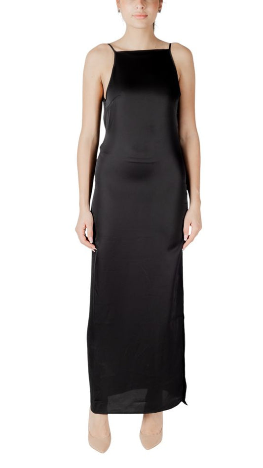 Only Black Recycled Polyester Long