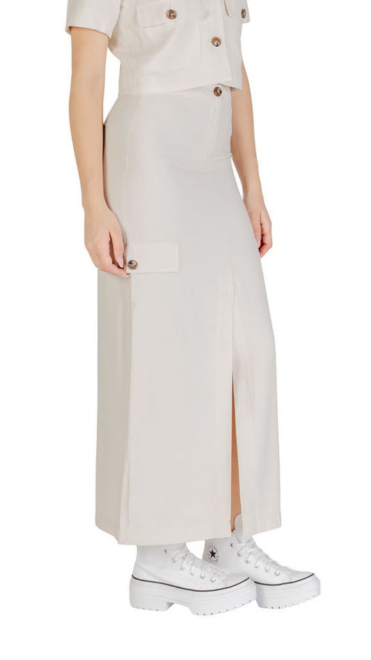 Jacqueline De Yong Bicolor Viscose Skirt