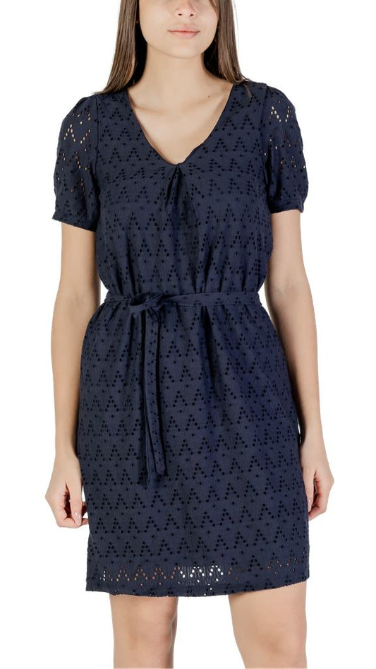 Vila Clothes Blue Recycled Polyester Short