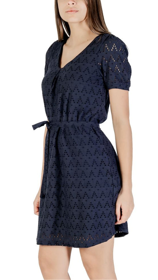 Vila Clothes Blue Recycled Polyester Short