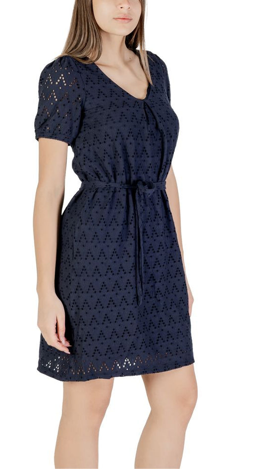 Vila Clothes Blue Recycled Polyester Short