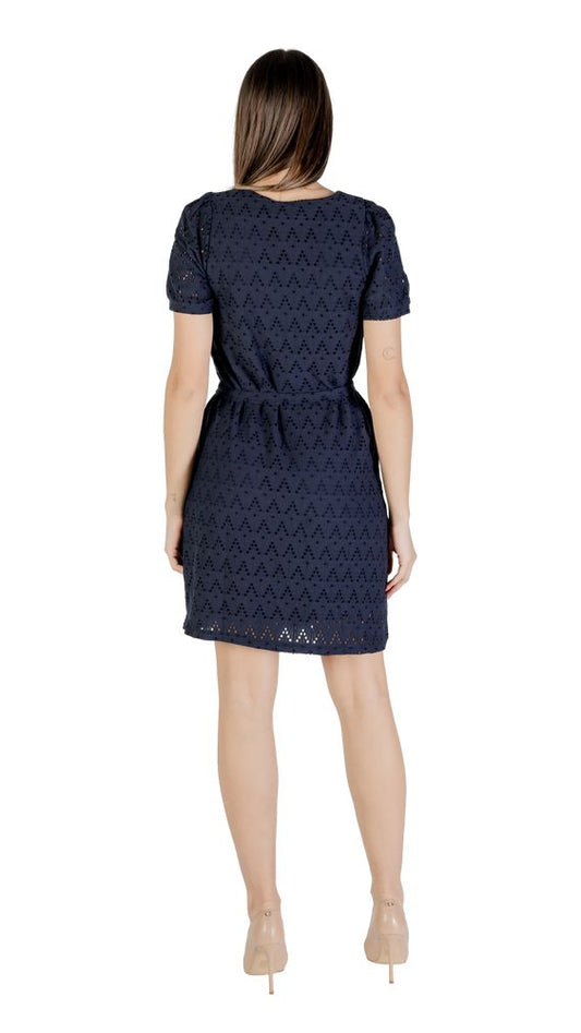 Vila Clothes Blue Recycled Polyester Short