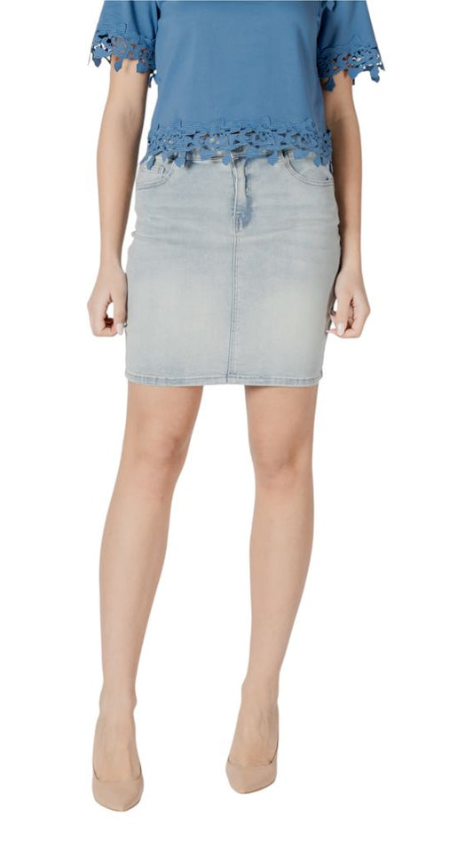 Morgan De Toi Blue Cotton Mini