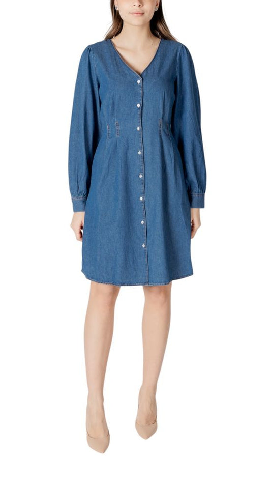 ICHI Blue Cotton Short