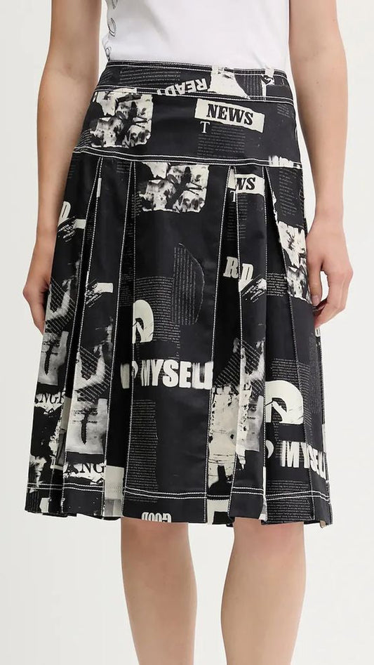 Desigual Black Cotton Skirt
