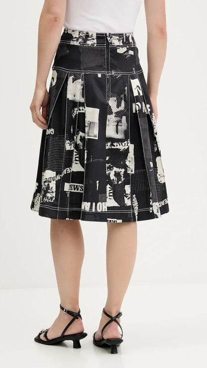 Desigual Black Cotton Skirt