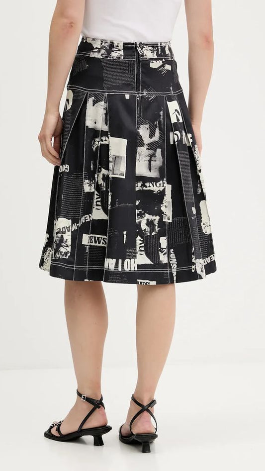 Desigual Black Cotton Skirt