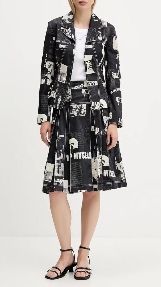 Desigual Black Cotton Skirt