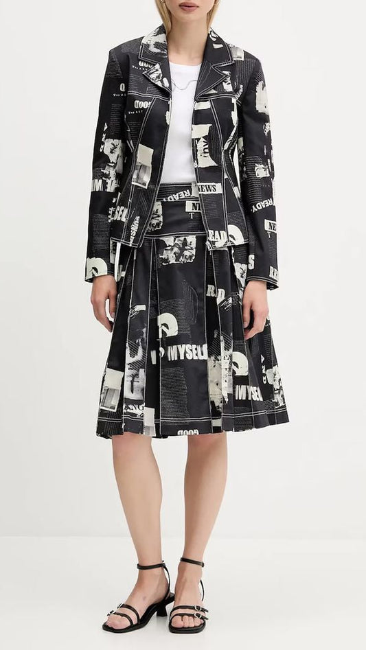 Desigual Black Cotton Skirt