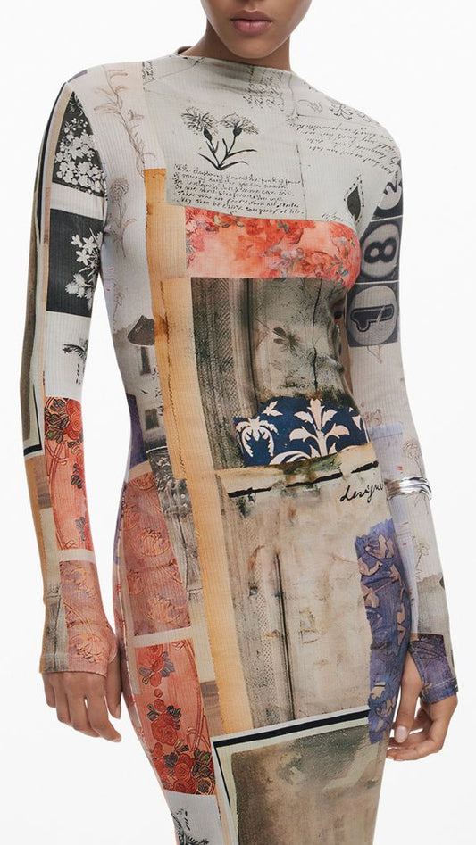 Desigual Beige Viscose Women Dress