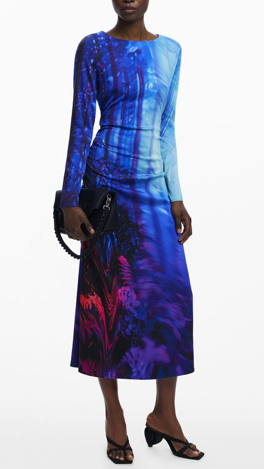 Desigual Blue Viscose Women Dress