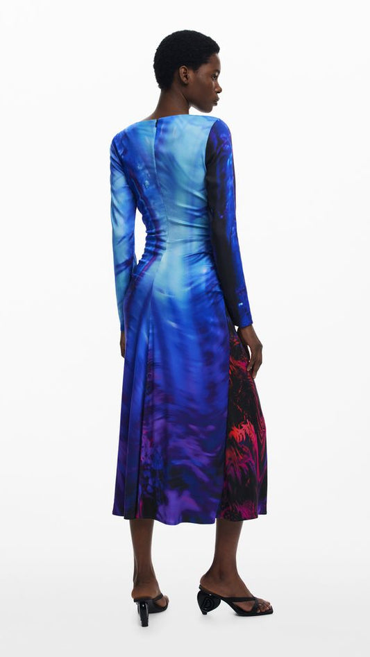 Desigual Blue Viscose Women Dress