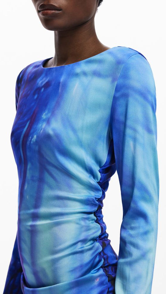 Desigual Blue Viscose Women Dress