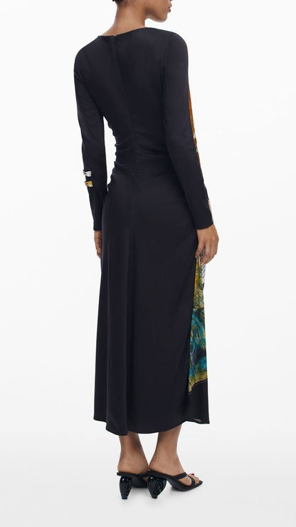 Desigual Black Viscose Women Dress