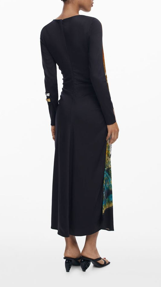 Desigual Black Viscose Women Dress