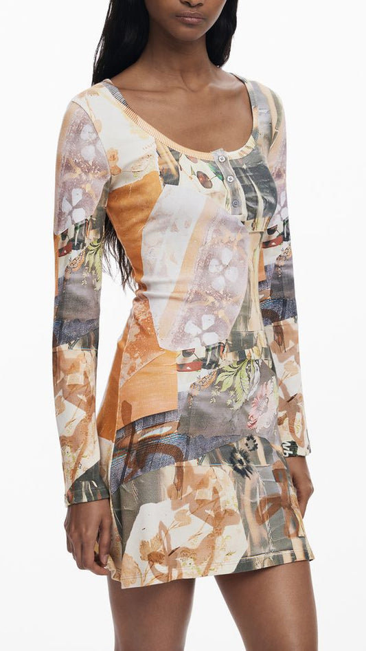 Desigual Beige Polyester Women Dress