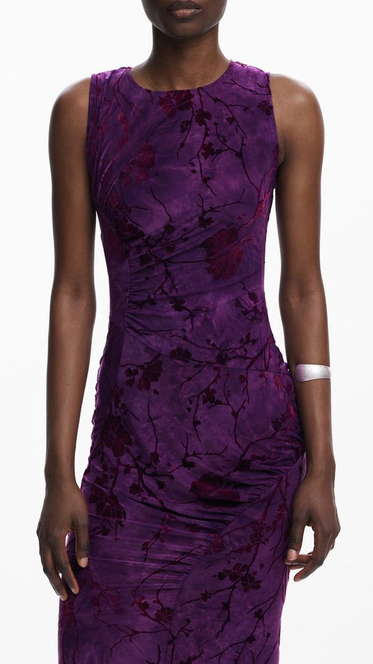 Desigual Purple Polyester Women Dress