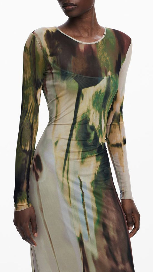 Desigual Green Polyester Women Dress
