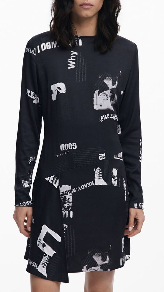 Desigual Black Elastane Dress