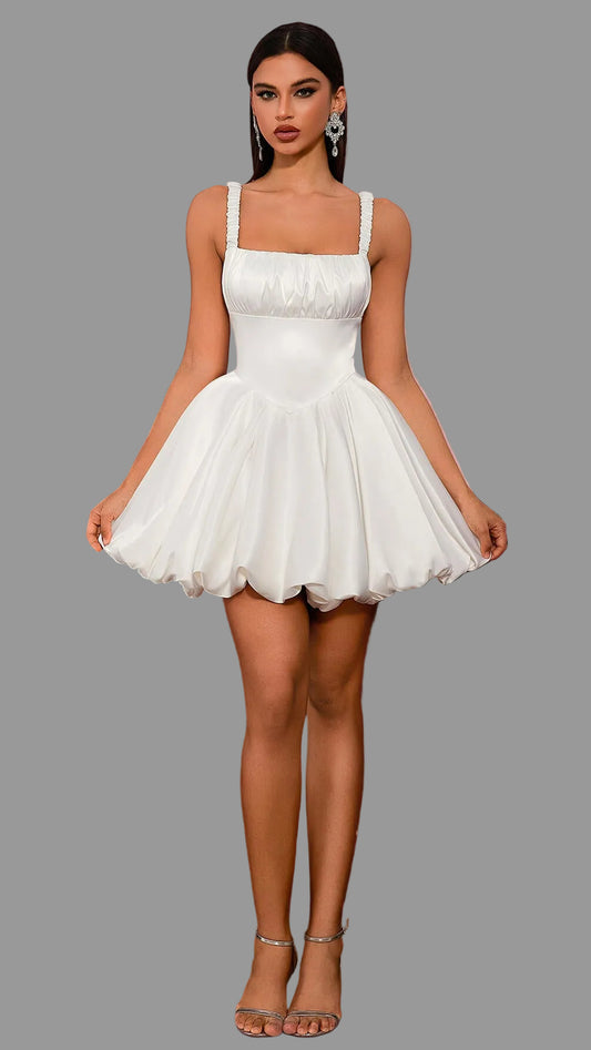 Backless Satin Mini Dress