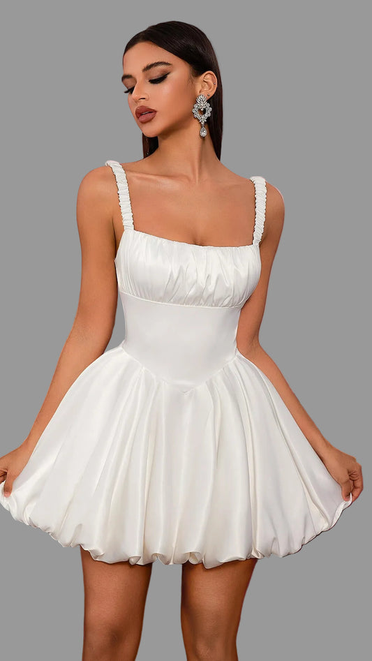 Backless Satin Mini Dress