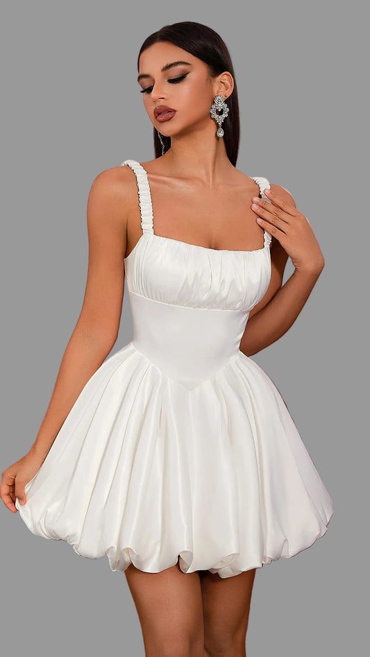 Backless Satin Mini Dress