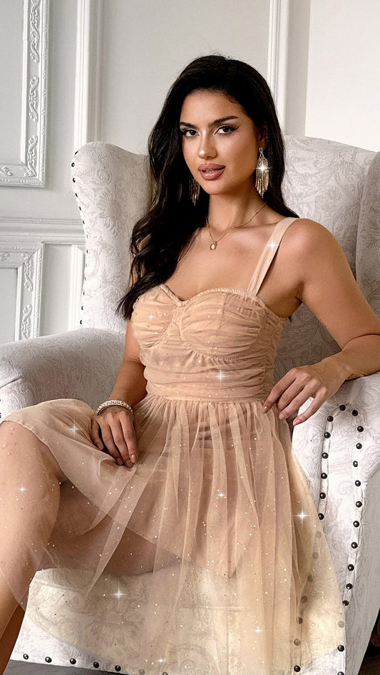 Elegant Halter Mini Dress