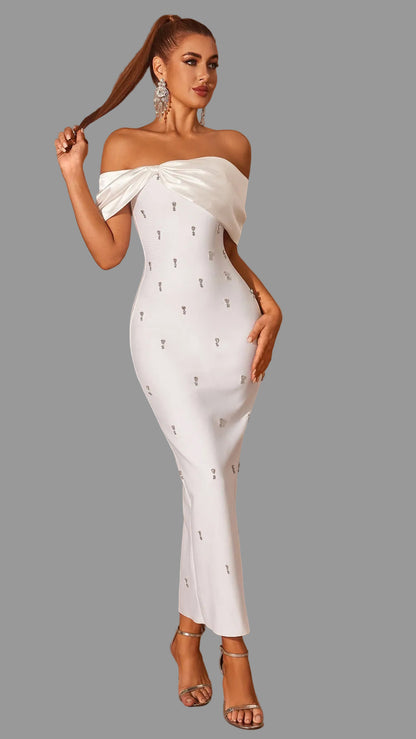 Elegant Off The Shoulder Long Dress