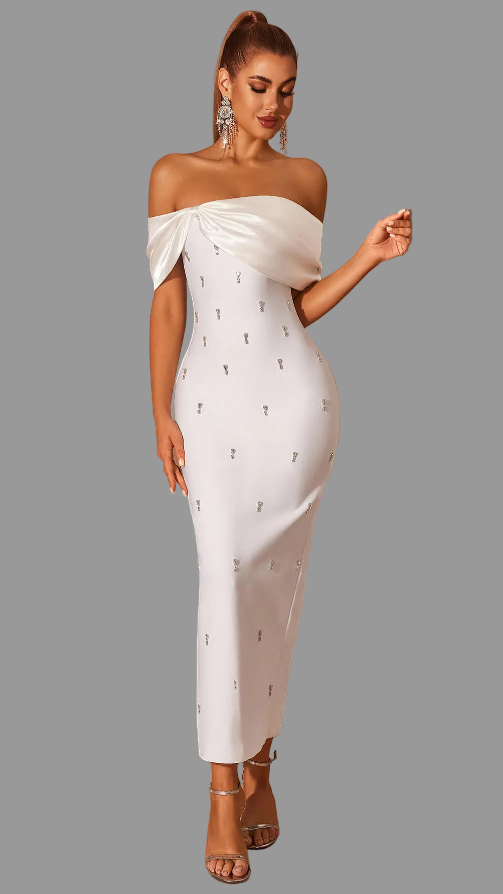 Elegant Off The Shoulder Long Dress