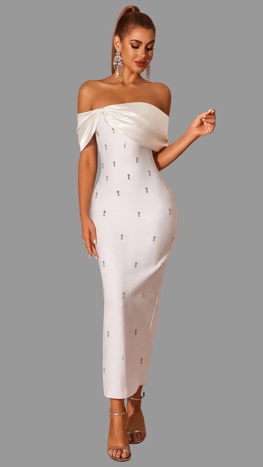 Elegant Off The Shoulder Long Dress