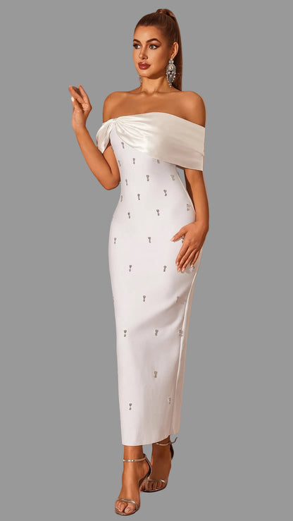 Elegant Off The Shoulder Long Dress