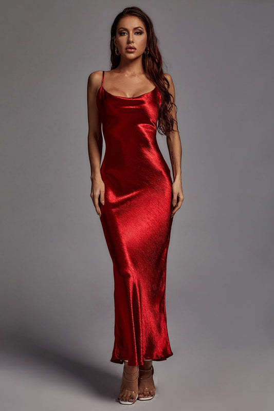 Maxi abito Emily in vino metallizzato