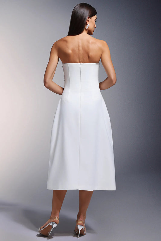 Strapless Rhinestone Long Dress