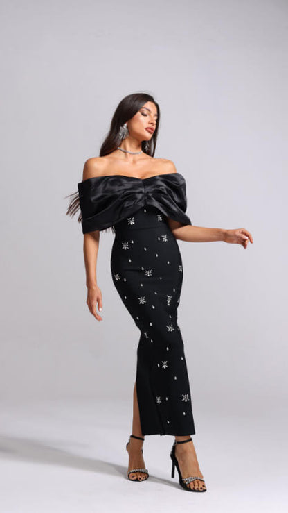 One-Shoulder Hot Diamond Bandage Dress