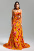 Roxany Cut Out Flower Printed Maxi Dress