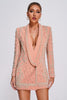 Vioky Pearl Embellished Blazer Dress