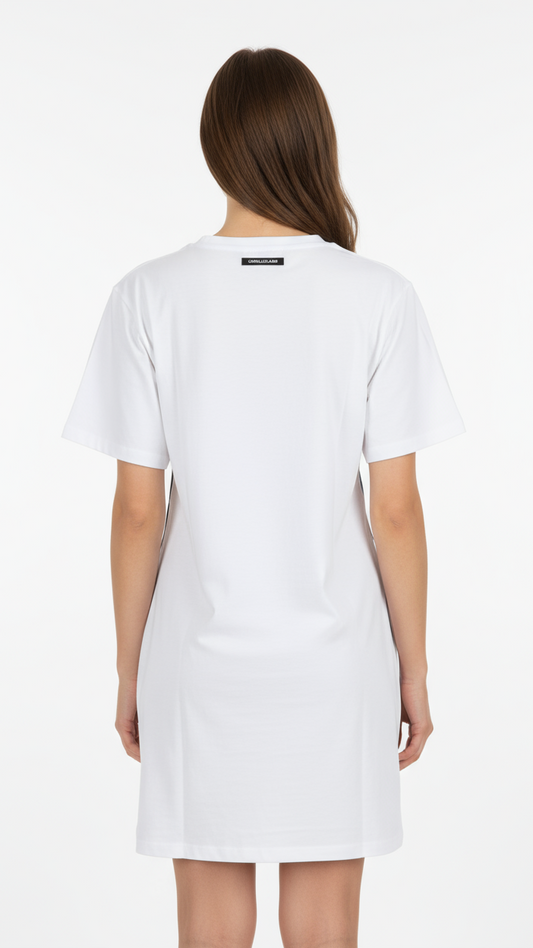 Cavalli Class White Cotton Women Dress