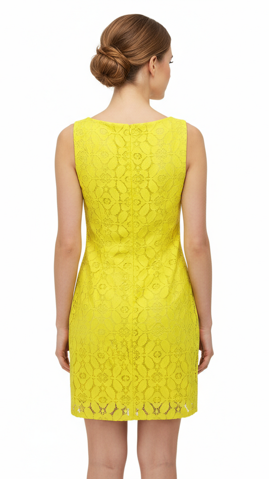 Desigual Yellow Polyester Women Sleeveless Dress
