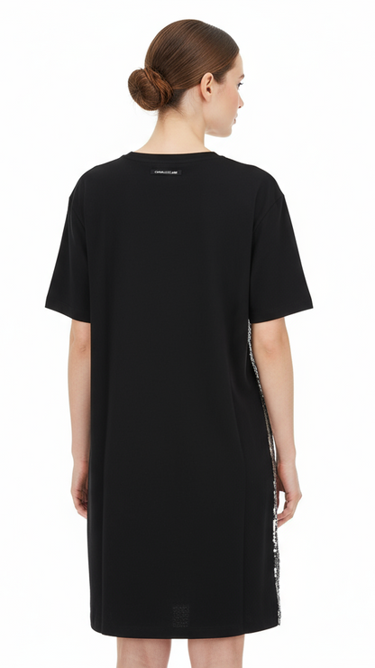 Cavalli Class Black Cotton Women Dress