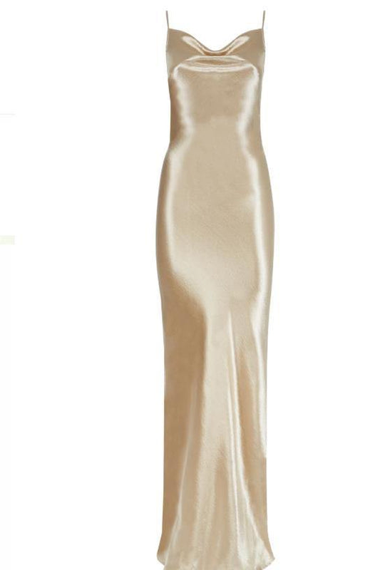 Maxi abito Emily in oro metallizzato