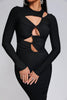 Zambezi Cutout Midi Bandage Dress