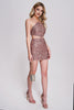 Sliya Halter Sequin Mini Dress