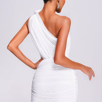 Maggie One Shoulder Mesh Mini Dress